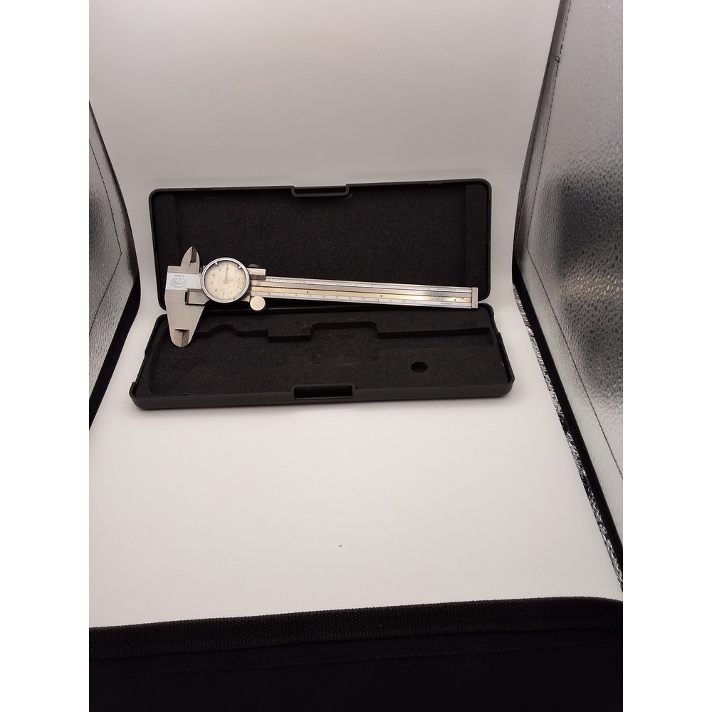 Vintage Helios Inoxyo Dial Caliper 6 Inch 15cm Hardened Stainless Germany Case